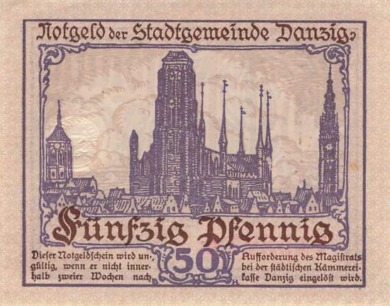 Danzig 50 Pfennig 1919